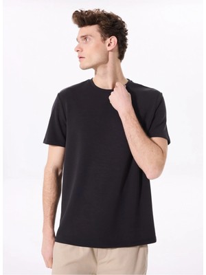 Fabrika Bisiklet Yaka Düz Antrasit Erkek T-Shirt F4SM-TST 0426