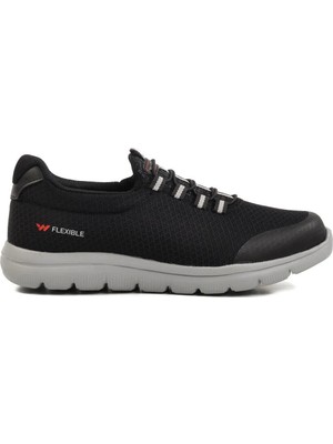 Walkway Siyah Buz Triko Hafif Erkek Spor Ayakkabı Flexible Iı M