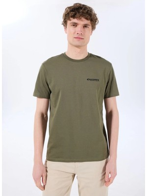 Discovery Expedition D4SM-TST3294 Haki Bisiklet Yaka Standart Düz Erkek T-Shirt