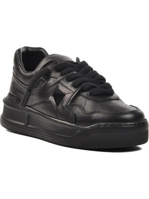 Ayakmod Premium 1306 Siyah Cilt Erkek Sneaker