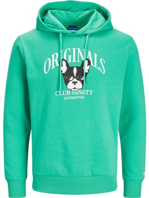 Jack & Jones Jack Jones Beware Sweat Hood Fst Erkek Yeşil Sweatshirt 12244219-21