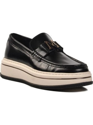 Marcomen Siyah-Beyaz Hakiki Deri Erkek Sneaker 152-21108 M