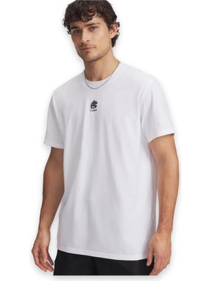 Under Armour 1387107 Ua Curry Hvyweight Logo Tee Beyaz Erkek T-Shirt