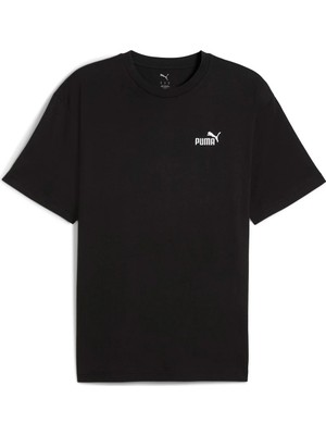 Puma Essential Relaxed No 1 Logo Erkek Siyah Tişört