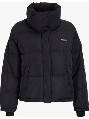 Discovery Expedition Siyah Kadın Dik Yaka Relaxed Fit Kapitone Mont W-ICE-001