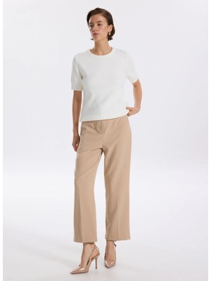 Fabrika Normal Bel Regular Fit Bej Kadın Pantolon F5WL-PNT0397