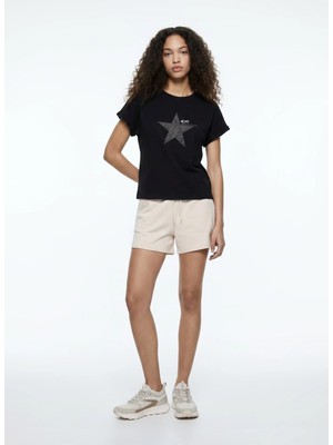 Discovery Expedition D6SL-SHT3887 Krem Kadın Sweat Şort