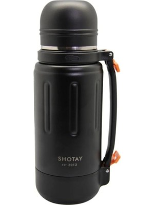 Shotay Durable Çelik Termos Matara 1500ML Siyah