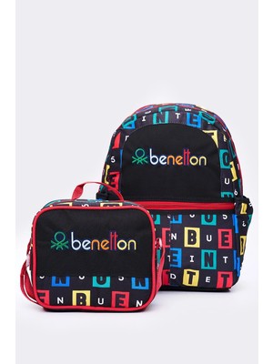 United Colors Of Benetton Erkek Çocuk 2'li Okul Seti Ilkokul Çantası ve Beslenme Çantası Seti 13169