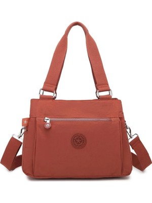 Smart Bags Krinkıl Kumaş Kadın Omuz Çantası  1125 Kiremit