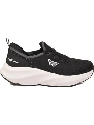 Walkway Siyah Beyaz Fileli Hafif Esnek Hafızalı Taban Unisex Spor Ayakkabı Flexnova G