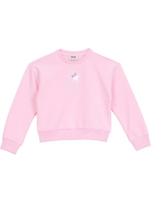 Jeep Baskılı Kız Çocuk Pembe Sweatshırt J5WG-SWT7551