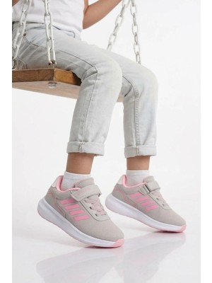 Walkway Buz-Pembe Cırtlı Fileli Hafif Kız Çocuk Spor Ayakkabı 755 F