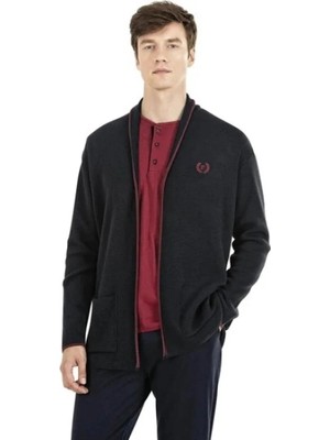 Pierre Cardin Erkek Çeyizlik Uzunkollu Pijama ve Triko Sabahlık 3'lü Set Takım