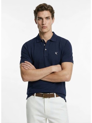 Fabrika Lacivert Erkek Polo T-Shirt F6SM-TST 2121