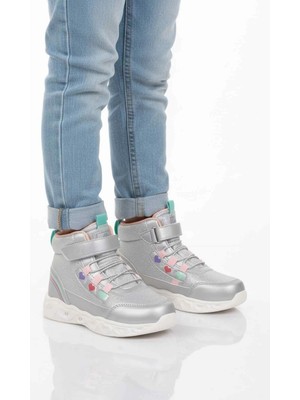 Cool Gümüş Işıklı Cırtlı Kız Çocuk Bot Kids F
