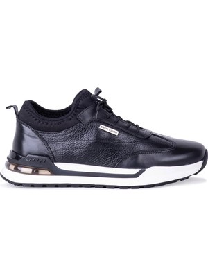 Pierre Cardin 1210275 Erkek Hakiki Deri Sneaker Ayakkabı Siyah