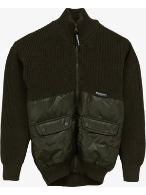 Discovery Expedition Haki Erkek Çocuk Relaxed Fit Örgü Hırka D3WB-HRK1