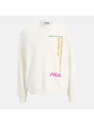 Fila Erkek Bisiklet Yaka Sweatshirt Transfer Detail SU411114