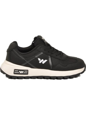 Walkway Siyah Hafızalı Taban Hafif Esnek Unisex Spor Ayakkabı Muveon G