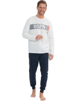 U.S. Polo Assn. Erkek Yuvarlak Yaka Göğüs Baskılı Pijama Takımı