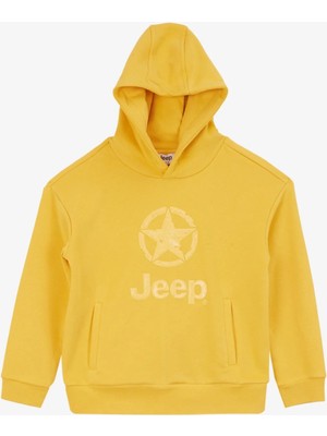 Jeep Baskılı Erkek Çocuk Hardal Sweatshırt J4WB-SWT7508