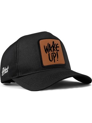 BlackBörk Wake Up Logolu Siyah Beyzbol Şapka