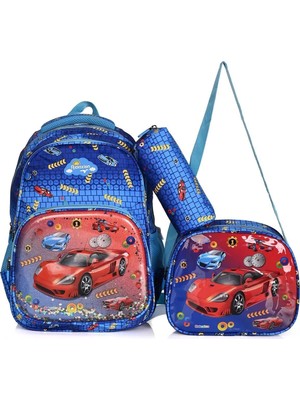 Wander Kabartmalı Okul Sırt Çantası 3'lü Set