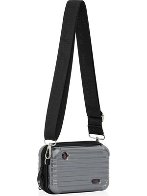 U.S. Polo Assn. 8342 Sert Kasa Mini Omuz Çantası Ayarlanabilir Askılı Çapraz Askılı Günlük Kullanım Çanta Antrasit