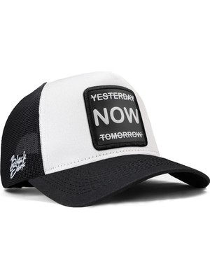 BlackBörk Yesterday Now Tomorrow Siyah-Beyaz Trucker Şapka