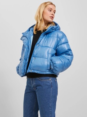Jack & Jones Jack Jones Jxpearl Shıne Puffer Jacket Otw Sn Kadin Mavi Mont 12236544-07