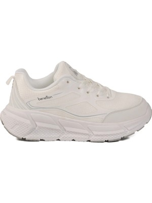 United Colors Of Benetton Beyaz Fileli Hafif Esnek Hafızalı Taban Unisex Spor Ayakkabı BNI-11500 G