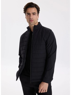 Fabrika Siyah Erkek Slim Fit Kapitone Mont F5WM-MNT 2874