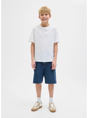 Jack & Jones Normal Bel Normal Açık Mavi Erkek Çocuk Denim Şort 12269813