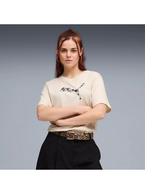 Puma Essential Graphic Animal Kadın Bej Tişört