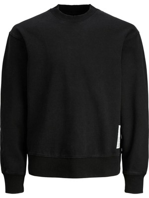 Jack & Jones Kapüşon Yaka Siyah Erkek Sweatshırt 12239268_JCOPRJCT Sweat Crew Neck A