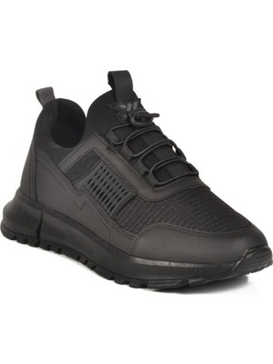 Walkway Nans 6006 G Siyah Fileli Kilit Bağcıklı Unisex Spor Ayakkabı