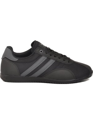 Walkway Siyah Gümüş Bağcıklı Hafif Erkek Spor Ayakkabı 2001 Tares M