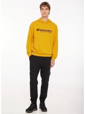 Discovery Expedition Hardal Erkek Kapüşon Yaka Loose Fit Nakışlı Sweatshirt D3WM-SWT28