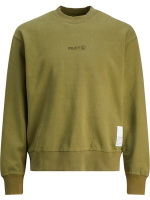 Jack & Jones Kapüşon Yaka Yeşil Erkek Sweatshırt 12239268_JCOPRJCT Sweat Crew Neck A