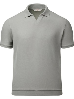 Hatemoğlu Haki Regular Fit Polo Yaka Pamuklu Tişört