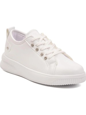 Walkway 201 G Beyaz-Beyaz Mevsimlik Taşlı Kadın Sneaker