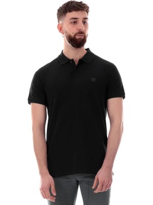 Timberland TB0A6BX4 Millers River Sleeve Stretch Polo Siyah Erkek T-Shirt