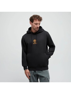 Timberland Print Stack Logo (Bb) Hoodie Erkek Siyah Sweatshirt TB0A6WZA0011