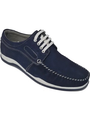 Slope Bağcıklı Marin Model Hakiki Deri Erkek Günlük Casual Ayakkabı 3015003