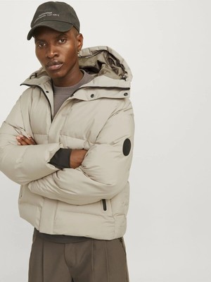 Jack & Jones Jack Jones Jcoalpha Puffer Sn Erkek Bej Mont 12261971-06