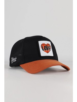 BlackBörk Basketbol Logolu Kiremit-Siyah Trucker Şapka