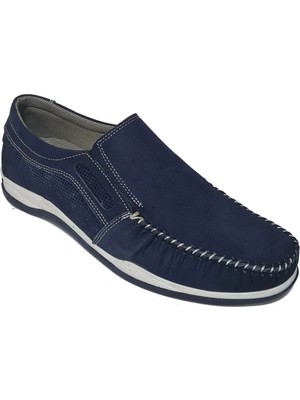 Slope Bağsız Marin Model Hakiki Deri Erkek Casual Ayakkabı 3015004