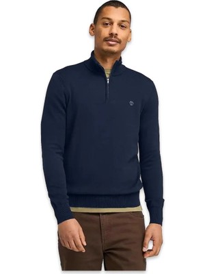 Timberland TB0A2BMX Williams River Cotton Yd 1/4 Zip Sweater Lacivert Erkek Sweatshirt