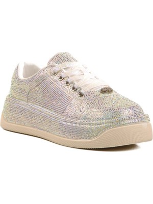 Guja Beyaz Taşlı Kadın Sneaker 25Y451-10 Z
